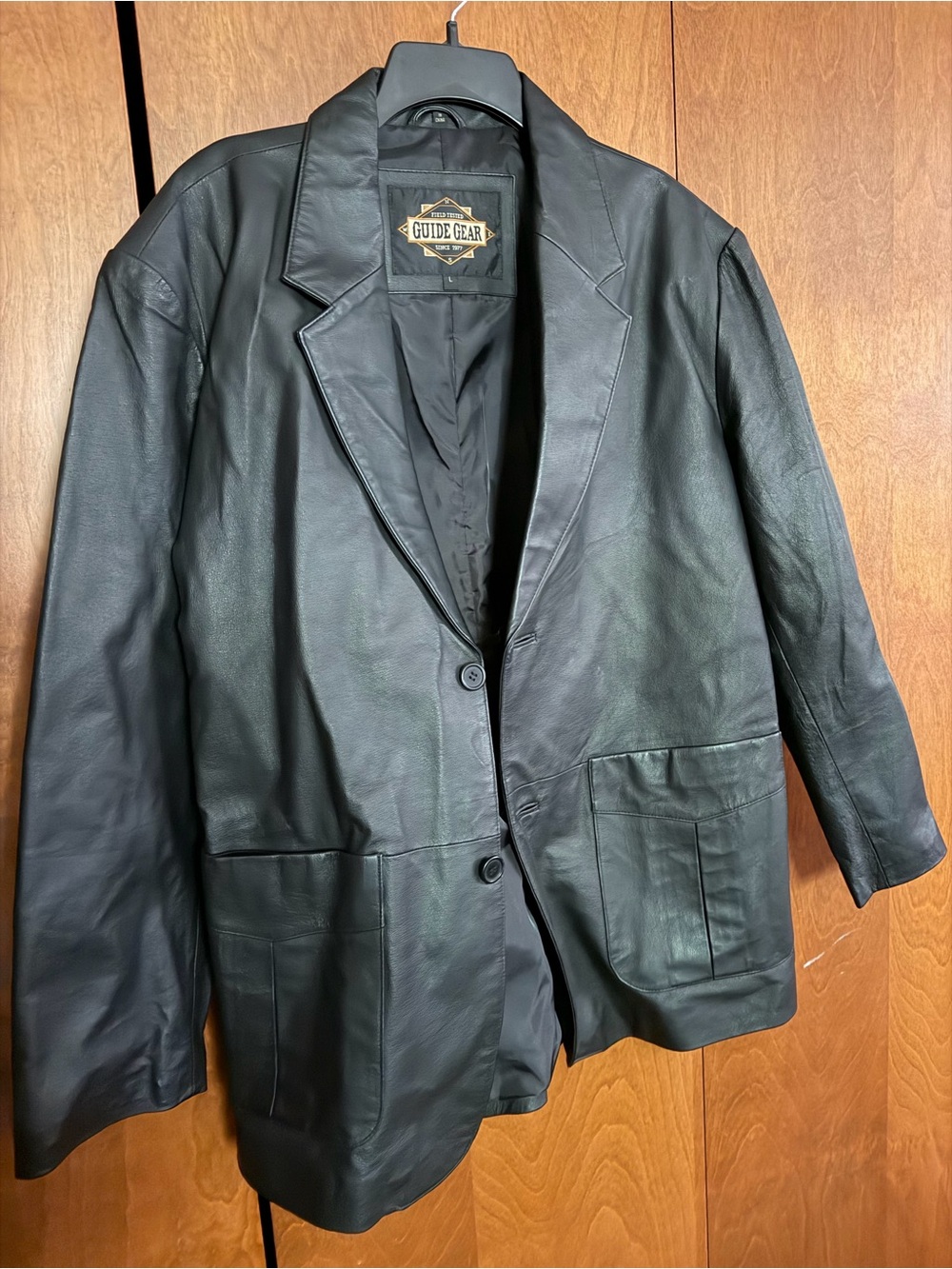 Guide Gear Black Leather Blazer Jacket